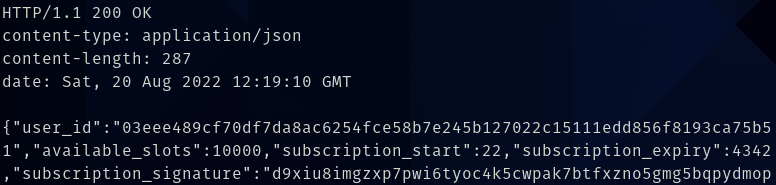 teosd respnose on register